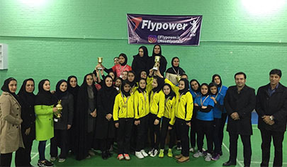 omid pona mashhad team won the championship of the second division womens badminton league