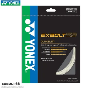 زه راکت بدمينتون يونکس YONEX EXBOLT 68-White