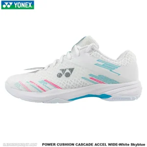 کفش بدمینتون یونکس YONEX POWER CUSHION CASCADE ACCEL WIDE-White Skyblue