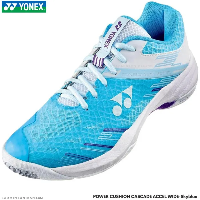 YONEX-POWER-CUSHION-CASCADE-ACCEL-WIDE-Skyblue کفش بدمینتون یونکس YONEX POWER CUSHION CASCADE ACCEL WIDE-Skyblue