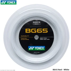 زه رول بدمینتون یونکس مدل Yonex BG 65 Reel - White